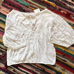 We the free white linen blouse